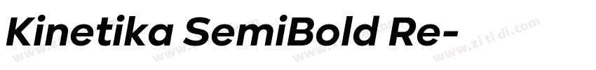 Kinetika SemiBold Re字体转换